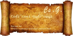 Csécsei Gyöngyi névjegykártya